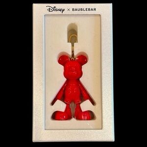 DISNEY X BAUBLEBAR True Red Mickey Mouse Keychain Bag Backpack Charm NEW NWT